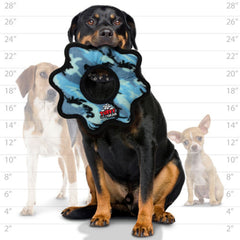 TUFFY : jouet doux camo bleu, idéal pour les câlins et le tir