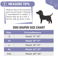 Tuiskusa couches chien mâle – Attache Velcro sécurisée pour ajustement facile.
