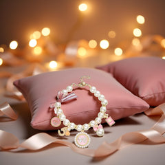 Collier Tustao perles rose, bijou doux pour petit chien.