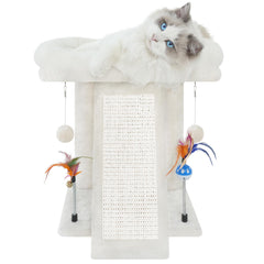 TWDEPART Arbre à Chat beige avec ensemble complet prêt à l’emploi.