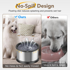 Twinsing bol eau inox robuste, durable et facile à nettoyer pour chiens actifs.