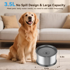 Twinsing bol eau ralentisseur avec disque flottant, idéal pour chiens gourmands.