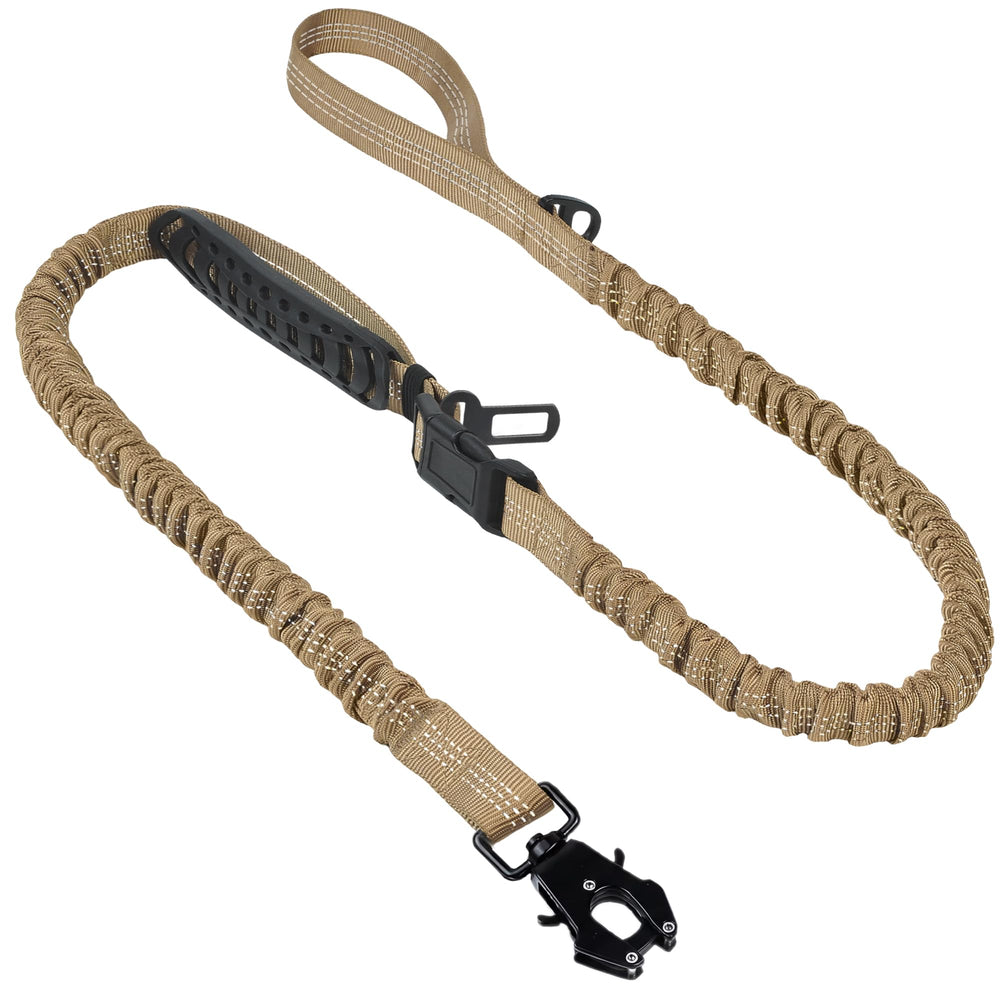 TwoEar Laisse tactique grand modele, couture renforcee, durable pour chiens actifs.