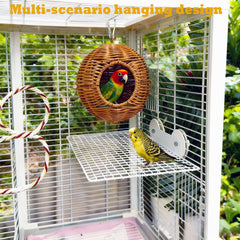 Nid TYDBT en rotin naturel offre un refuge confortable pour petits oiseaux.