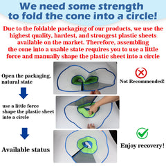 TZBEINN Cône en plastique durable assure solidité et longévité.