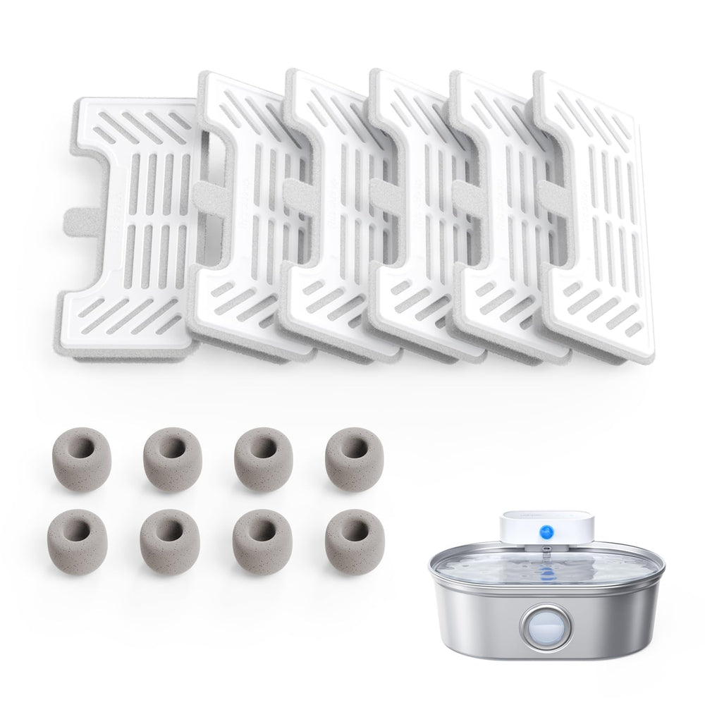 Filtres de remplacement uahpet pour fontaine Pro : filtration en 6 couches pour eau plus propre.