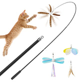 uahpet-tige-plume-rétractable-60-pouces offre une distance sécurisée pour le jeu du chat.