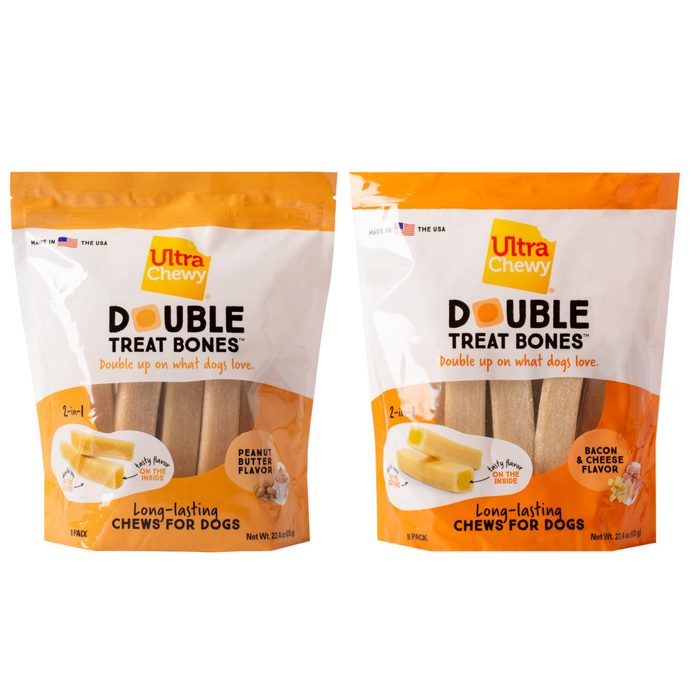 Ultra Chewy Os Double Treat Paquet, friandises durables pour chiens actifs