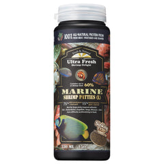 Ultra Fresh Nourriture Poissons Marins : emballage clair et pratique pour nourrir votre aquarium.