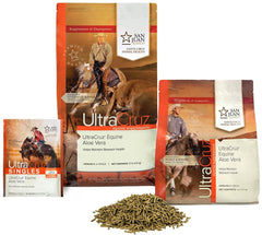 UltraCruz aloe vera granule emballage pratique, pré-mesurées pour des portions constantes.