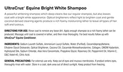 Mousse de shampooing UltraCruz sur pelage de cheval, nettoyage en douceur.