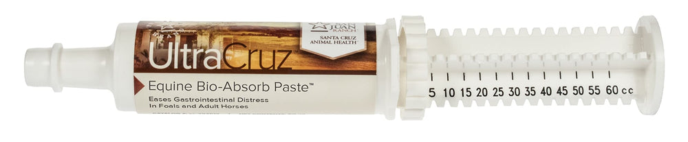 UltraCruz Pâte Bio-Absorb Équine, flacon 60 ml, soutien potentiel à la digestion des chevaux.