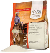 UltraCruz Equine Vitamin E naturel en poudre, bouteille; soutient le système immunitaire des chevaux actifs.