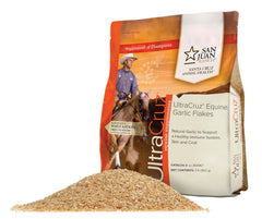 UltraCruz flocons ail équin 2 lb, faciles à doser et soutiennent le bien-être général.