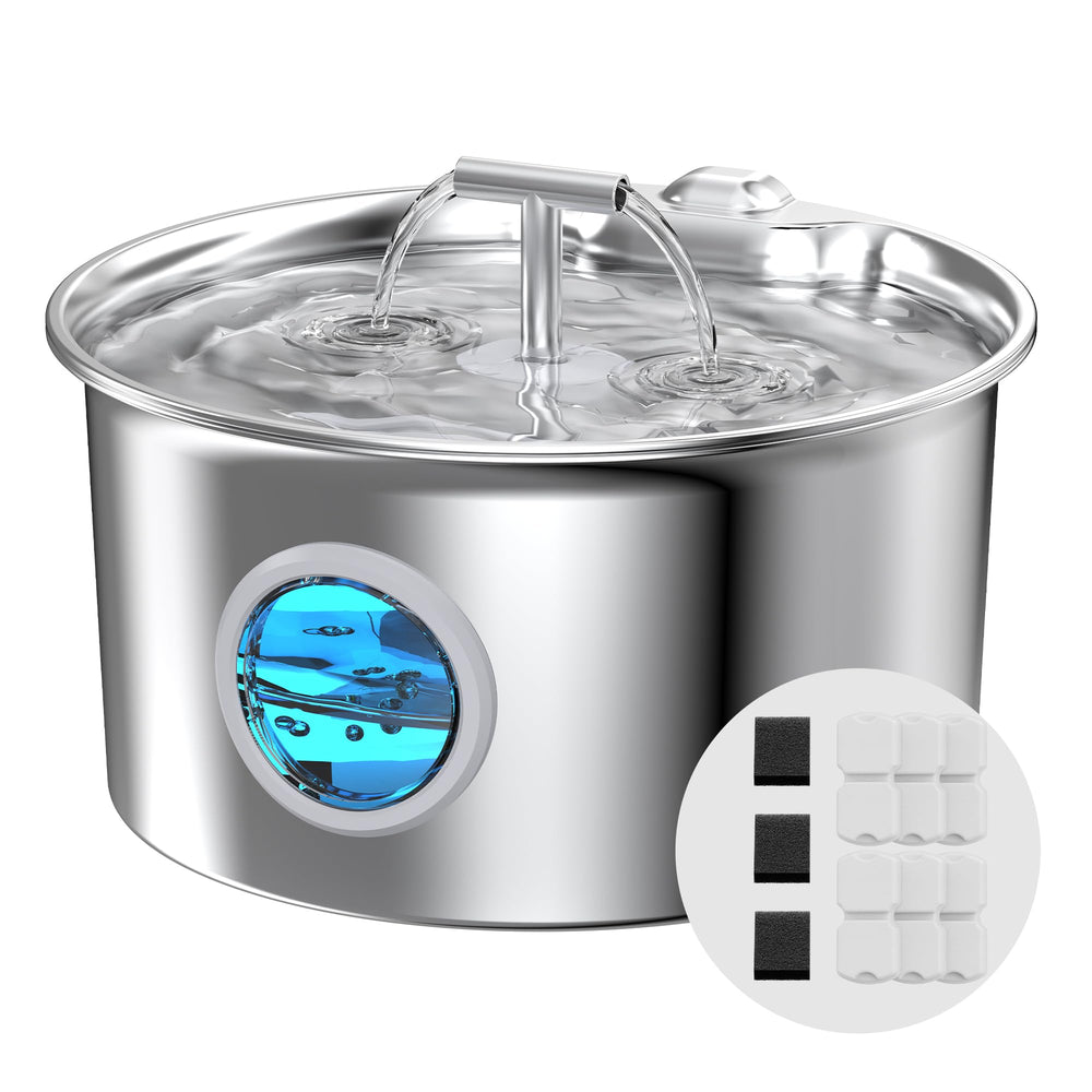UMOCUOY fontaine pour chat en acier inox 304, durable et sûre pour l'eau