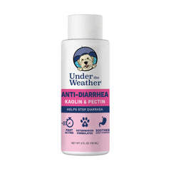 Under the Weather: bouteille prête à l’emploi de liquide anti-diarrhée pour chien.