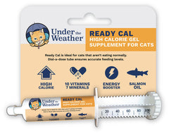 Under The Weather Ready Cal pour chats – bouteille prise de poids et nutrition.