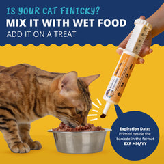 Under The Weather Ready Cal pour chats – tube dose réglable simplifiant le dosage.