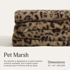 UnHide Lil’ Pet Marsh, couverture leopard sur canapé, protège mobilier
