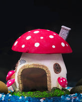 Uniclife maison-champignon-bassin: décor réaliste et sûr pour aquarium.