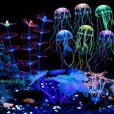Uniclife méduse flottante lumineuse, parfaite sous lumière bleue pour aquarium.