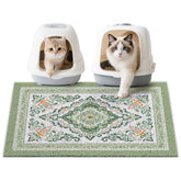 Tapis Unicorn Catcher Litière 33x22 en action capturant les particules sous les pattes.