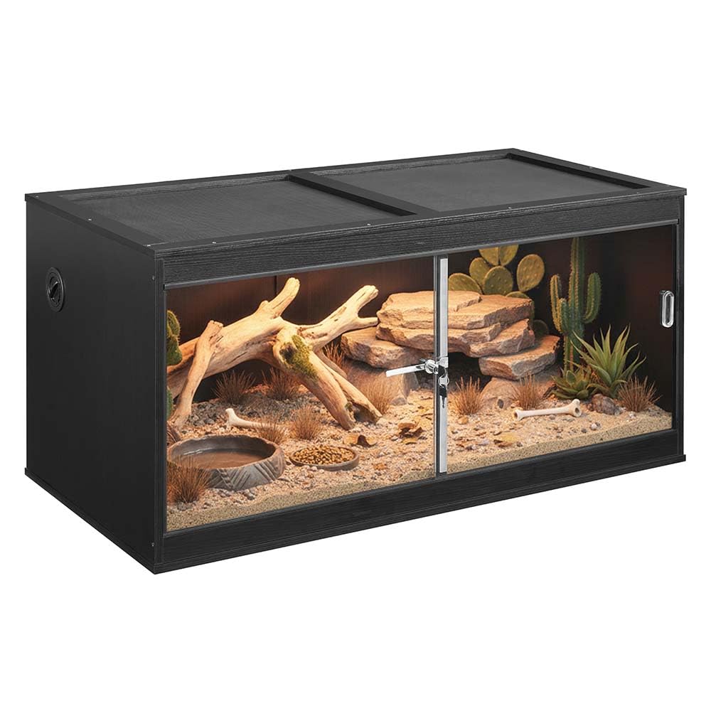 Terrarium Unipaws de 190 L porte frontale, vue large et claire pour reptiles