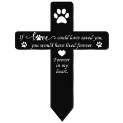 Poteau memorial Unittype croix chien dans le jardin, durable pour extérieur