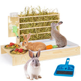 UNMOONY mangeoire-foin-4en1: solution pratique pour nourrir et organiser l'espace.