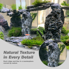 Unocho Seiryu paysage-aquarium-realiste : paysage aquatique immersif grâce à des roches variées.