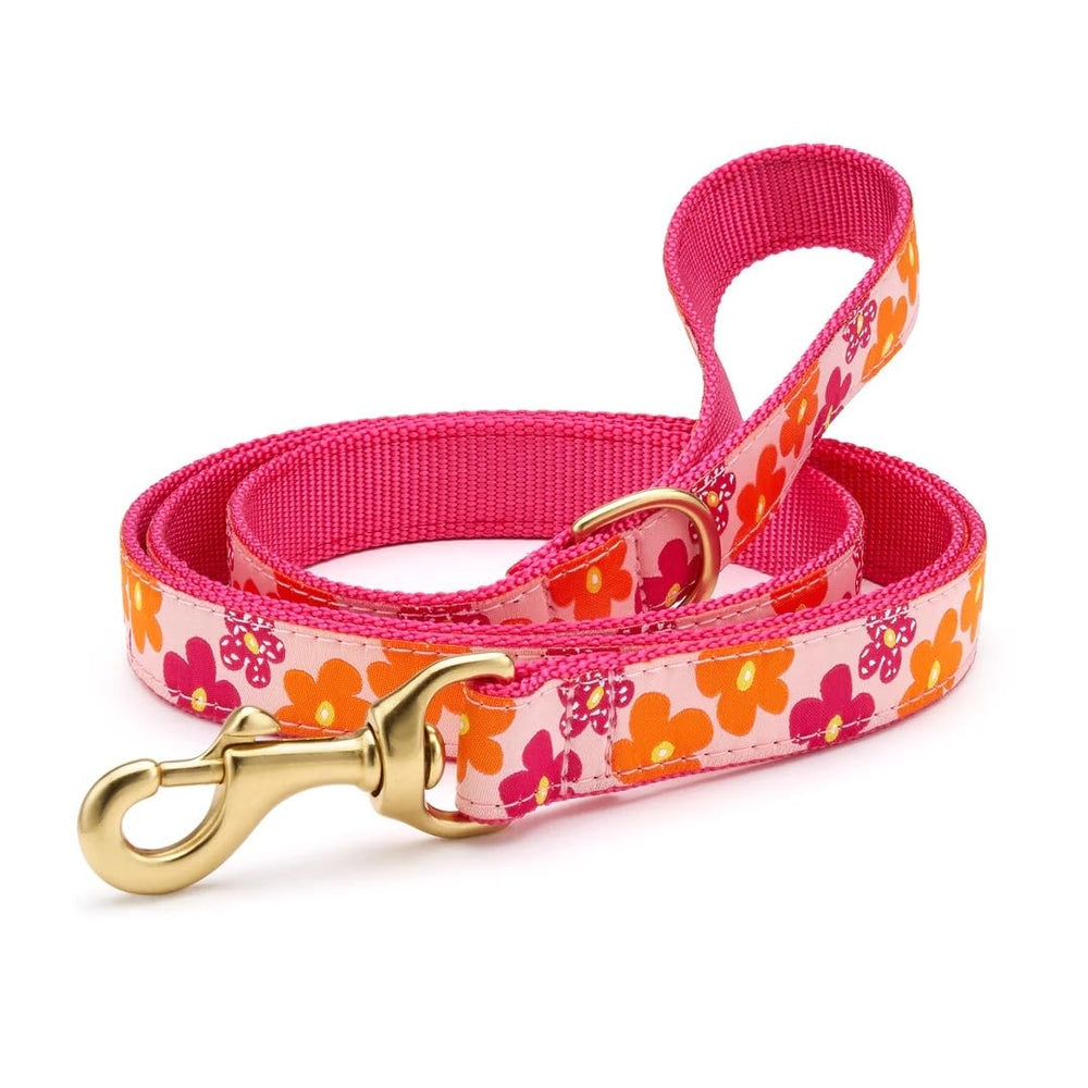 Laisse Up Country motif Fleur Puissante avec anneau en D pratique pour sacs et clés.