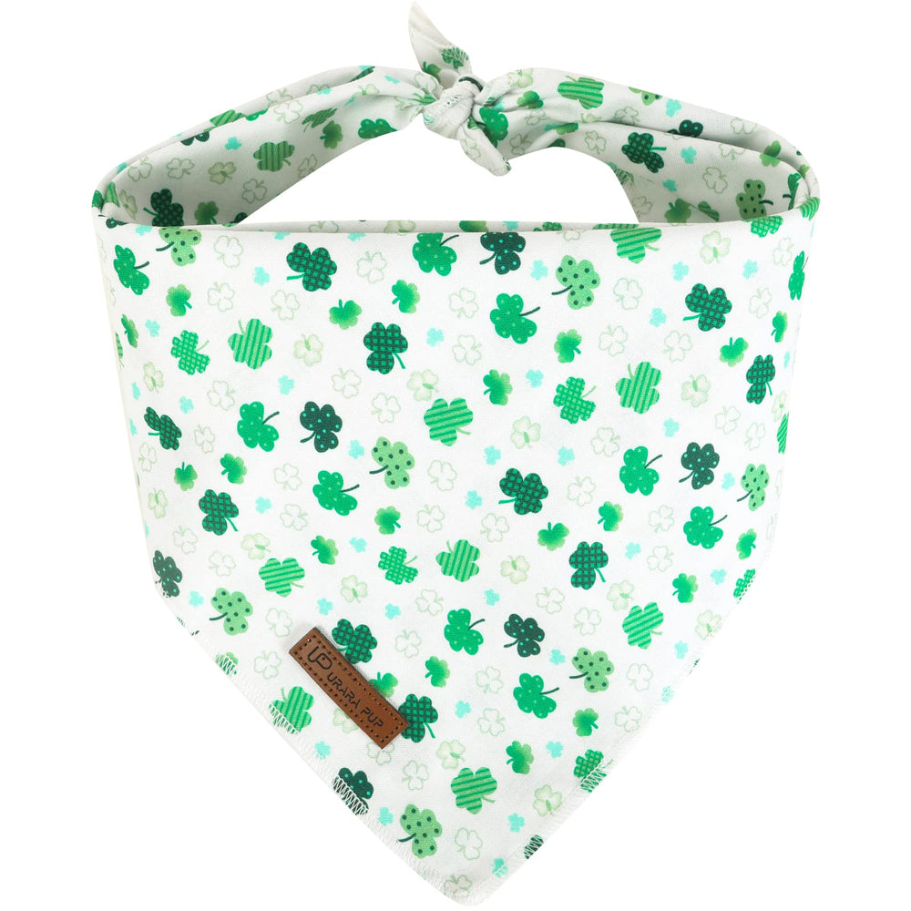 Bandana Saint-Patrick UP URARA PUP en trèfle vert, douceur sur la peau.