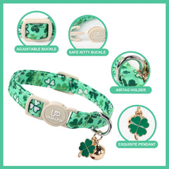 Boucle de sécurité du collier UP URARA PUP Saint-Patrick vert – sécurité rapide