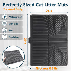 Upsky tapis litière chat grande taille 31x24 pour plus de couverture