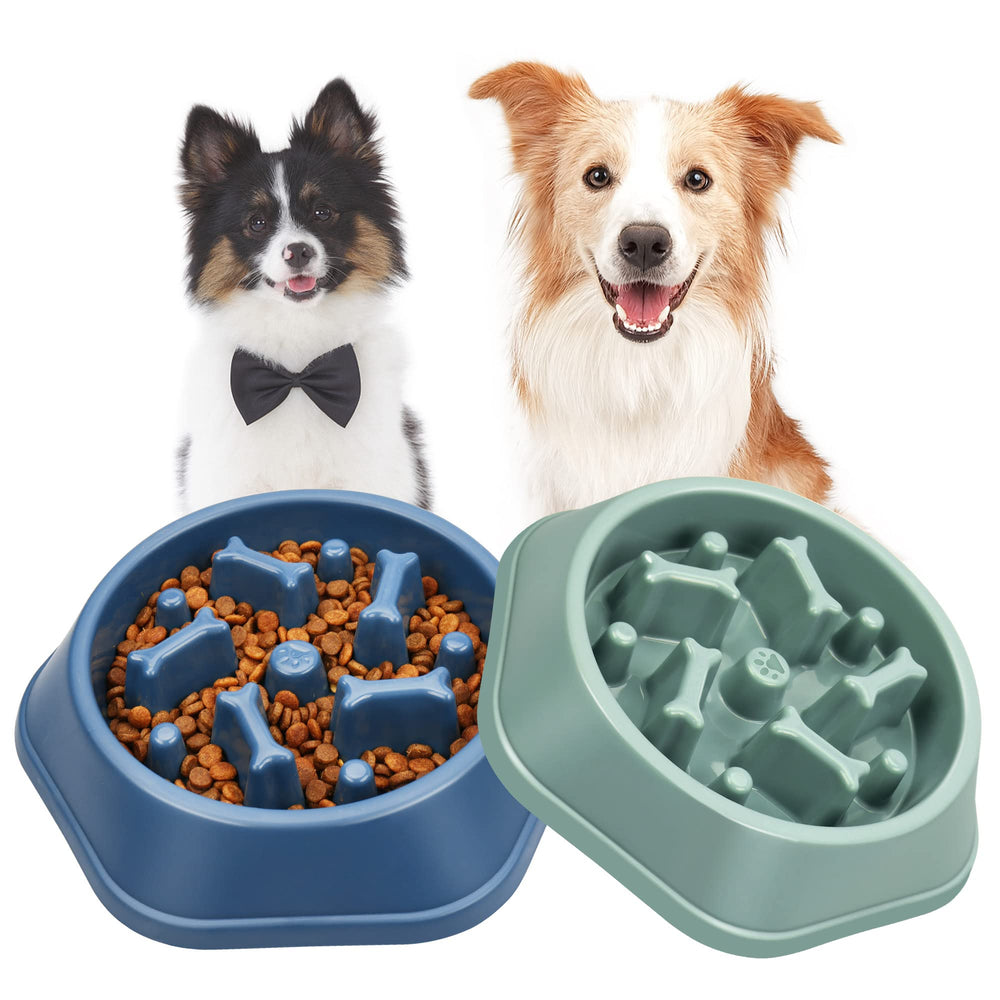 UPSKY slow feeder pour chien bleu, favorise une alimentation lente et interactive.