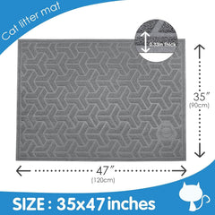 UPSKY Tapis Litière Chat XL avec base antidérapante pour stabilité.