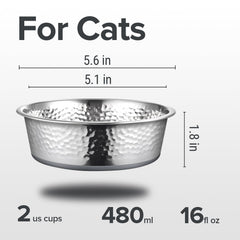Bols URBUDDIES en acier inox robuste, adaptés à l'eau et aux croquettes.