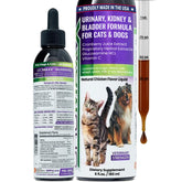 Bouteille UroMAXX de 6 oz montrant le packaging, soutien urinaire pour chiens et chats