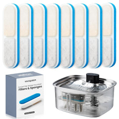 Vacqueen fontaine d’eau 10L en inox, hydratation pratique pour chiens et chats.