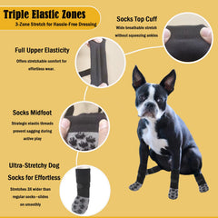 VALFRID chaussettes chien protection anti-lechage pattes sensibles
