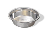 Bol Van Ness en inox, intérieur brillant, idéal pour nourriture ou eau en grande quantité.
