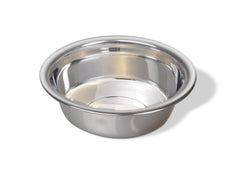 Bol Van Ness en inox, intérieur brillant, idéal pour nourriture ou eau en grande quantité.