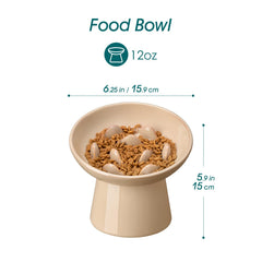 Bol chat eleve 15 cm par Vancasso pour une posture confortable pendant le repas.
