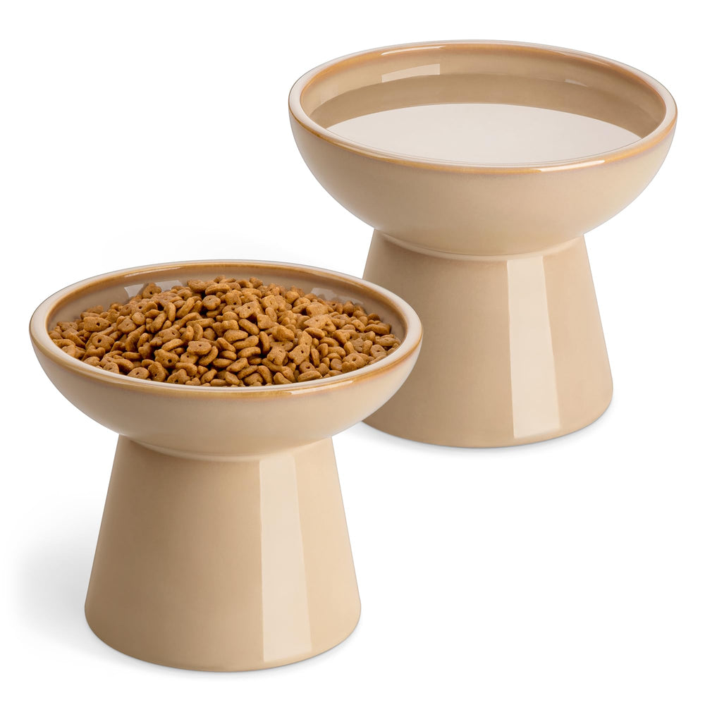 Bols chat surélevés Vancasso, ensemble double pour repas équilibrés et faciles à partager.