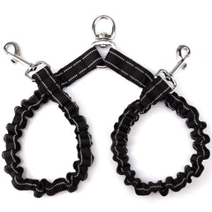 Laisse VANVENE double-chien sans enchevetrement pour promenades fluides et securisées.