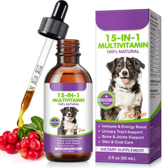 Gouttes Vceeoy pour chien en bouteille soutenant l'immunité et la vitalité.