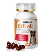 Vebelkang huile krill chiens : capsules qui soutiennent peau saine et pelage brillant.