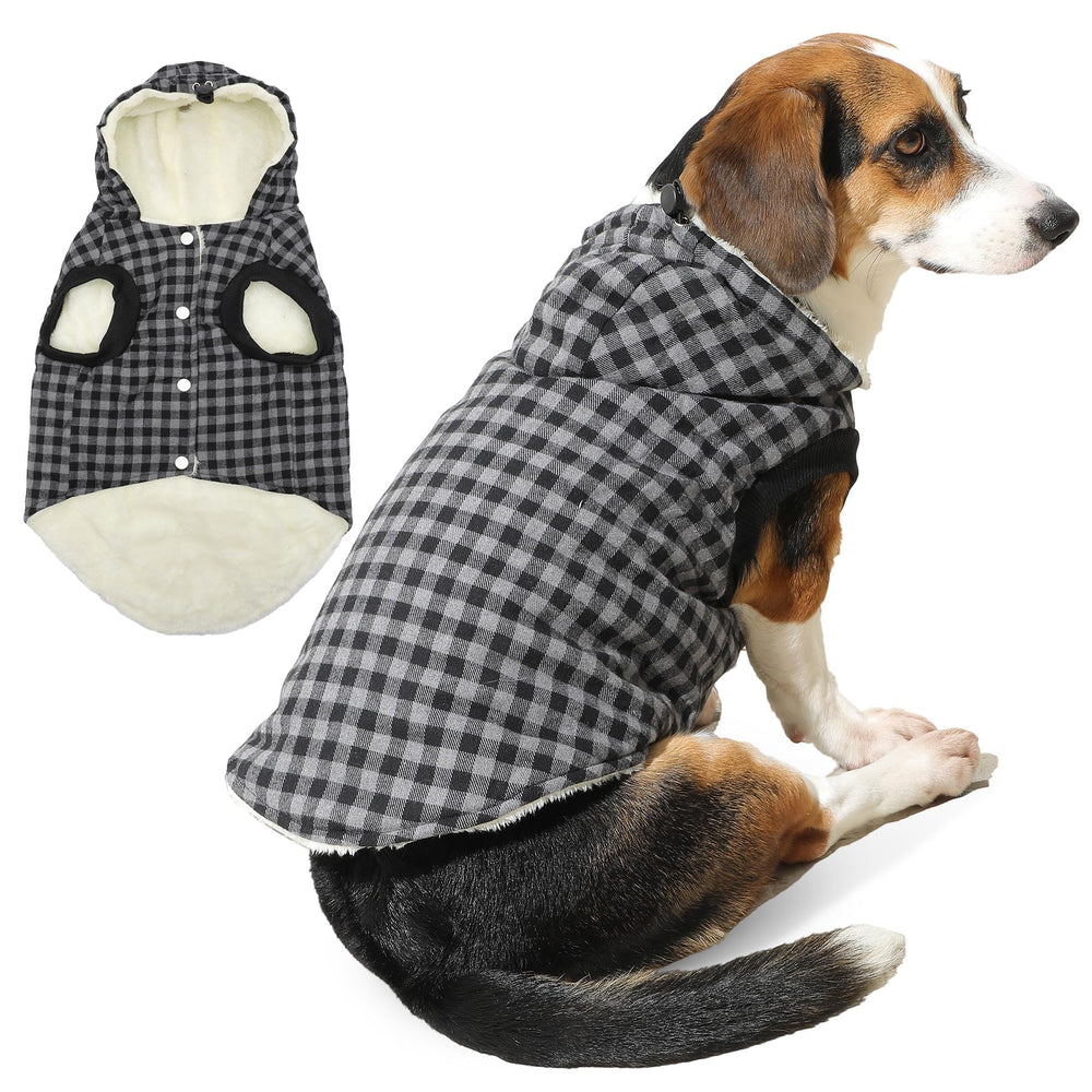 Vecomfy manteau chien capuche polaire noir XXXL, chaleur durable pour l'hiver.