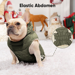 Manteau Vecomfy pour chien avec harnais intégré, sécurité renforcée lors des promenades.