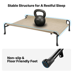 Installation facile du lit chien sans outils pour intérieur ou camping.